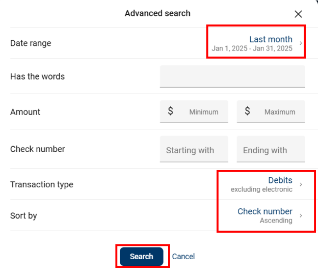 View and Download Check Information 8